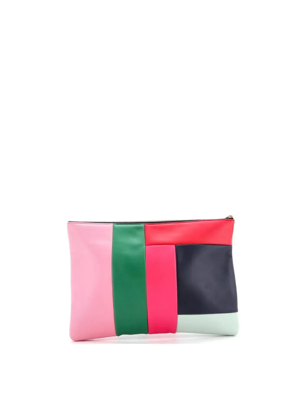 Chanel O Case Clutch Colorblock Leather #285795C15B